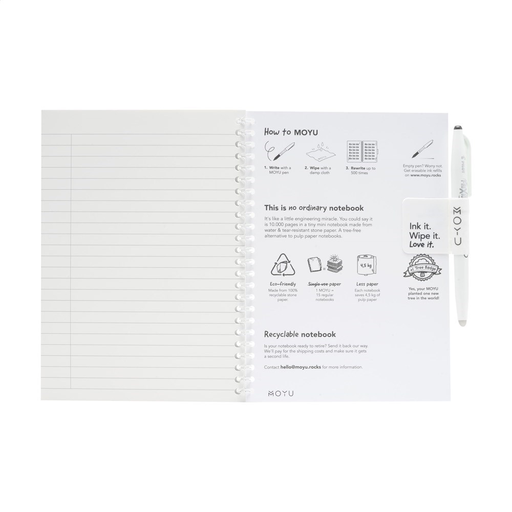 MOYU Erasable Stone Paper Notebook SoftCover 18 Seiten